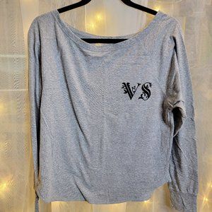 Victoria's Secret Long Sleeve Gray Pullover Top Jersey Shirt Soft - Medium
